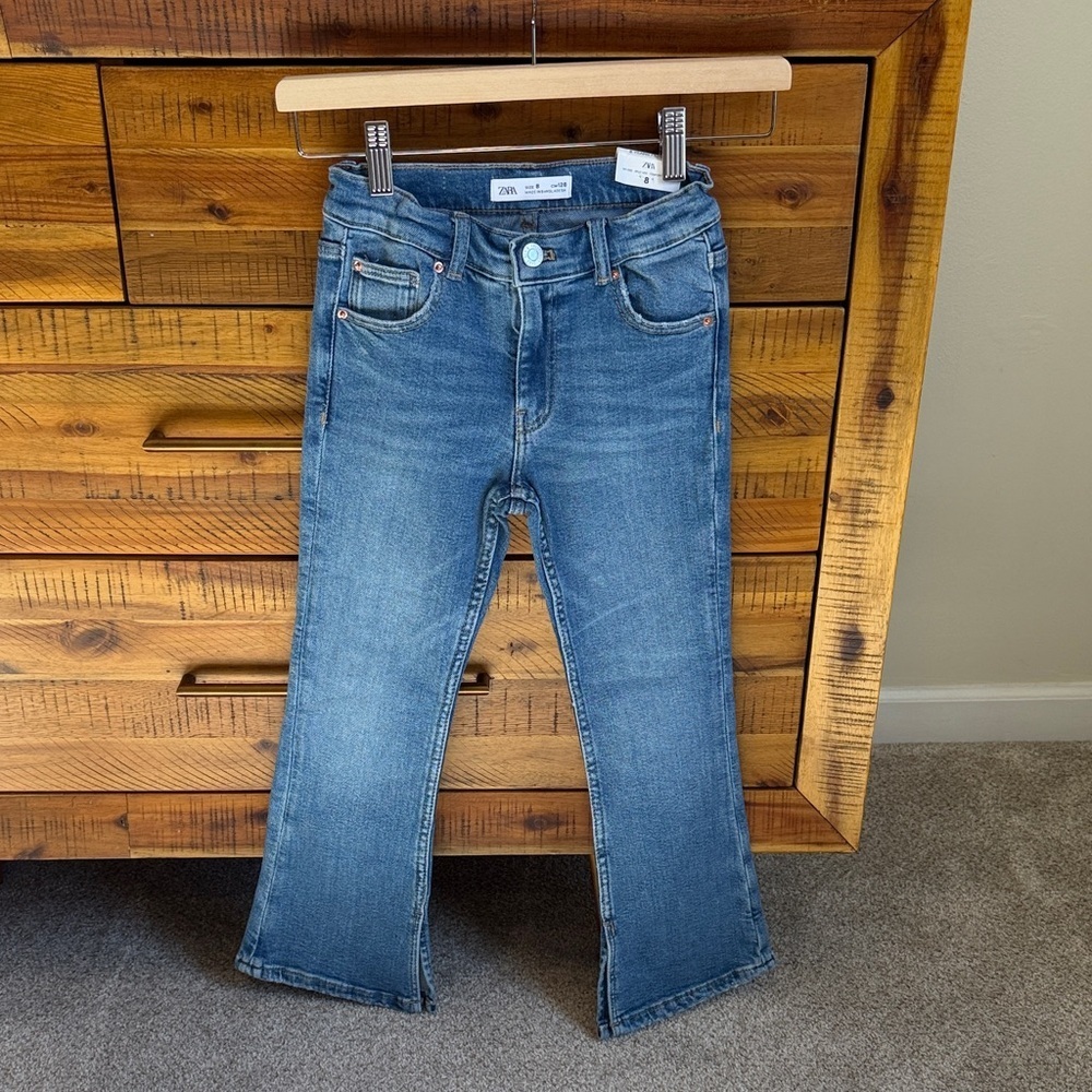 Zara Girls Classic Blue Flare Jeans